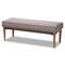 Baxton Studio Riordan Mid-Century Modern Grey Fabric and Walnut Brown Finished Wood 5-Piece Dining Nook Set 186-11355-11356-9308-9305-Zoro - alternate 5